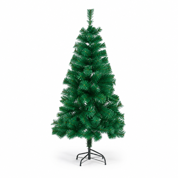 Green Artificial Christmas Tree with Metal Stand for Holiday Decoration