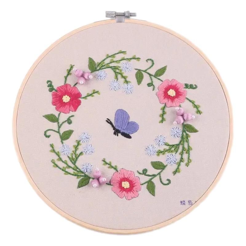 Embroidery Kit Flowers and Butterfly Shop Today. Get it Tomorrow
