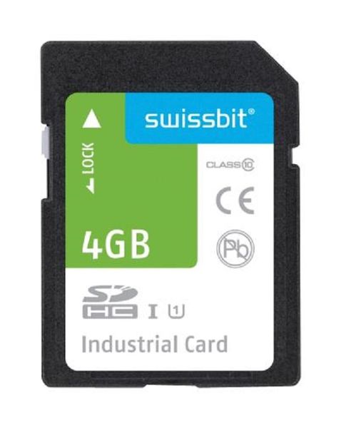 Swissbit (SFSD4096L1BM1TO-I-ME-2A1-STD) Flash Memory Card, 4 GB