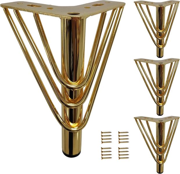 15cm Chic Elegant Gold Legs - Set of 4