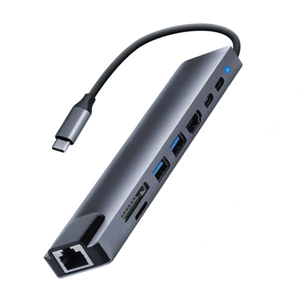 8 in 1 Type-C USB Hub