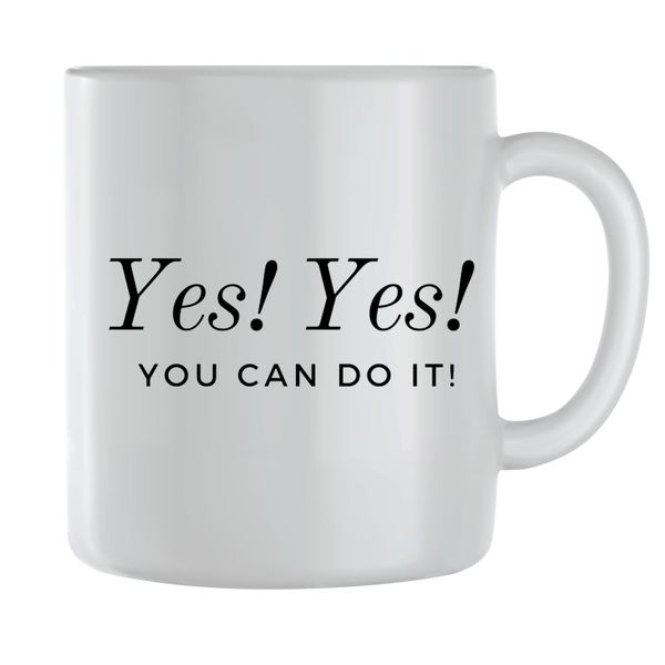 Yes Coffee Mugs for Men Women with Motivational Sayings Graphic Cup Gift236