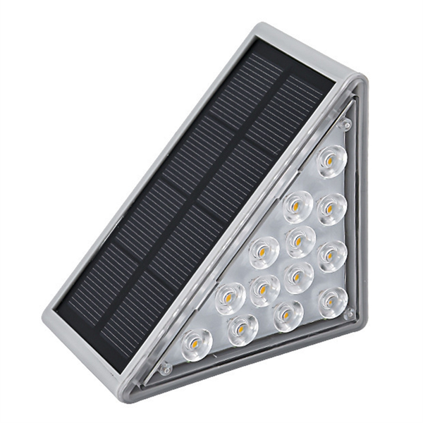1Piece Solar Stair Light Outdoor Home No Wiring Rainproof,White light