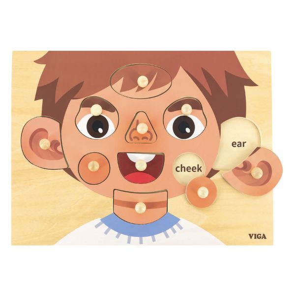Face Parts Puzzle - Boy