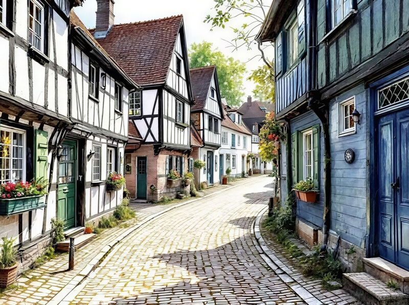Modern Canvas Wall Art Home Decor - Charming Street