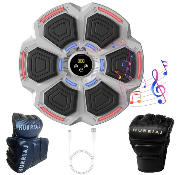 HurriaJ Music Boxing Machine for kids &amp; Adult with Boxing Gloves