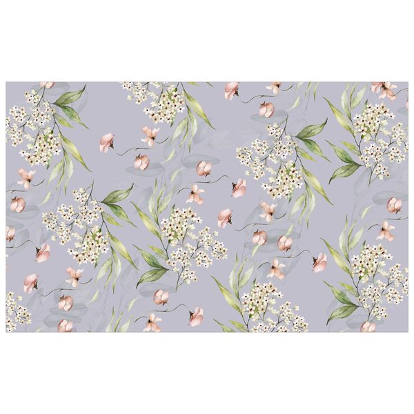 Floral On Lilac Rectangle Tablecloth