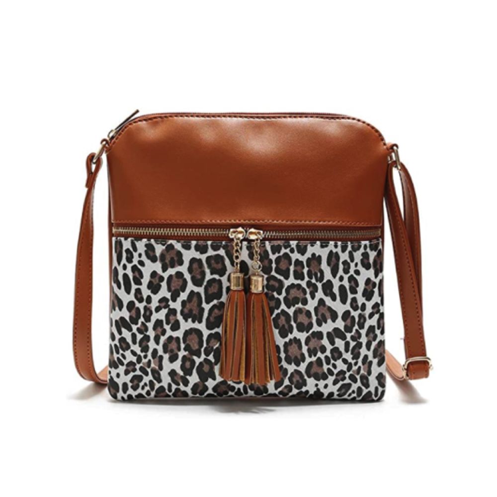 Leather and cheap leopard print bag