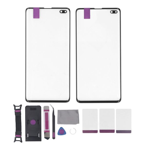 2Pcs S10+ Front Glass + OCA Kit