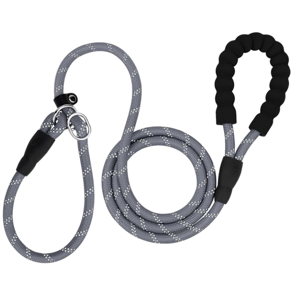2M Reflective Long Leash with Padded Handle for Dog - Grey