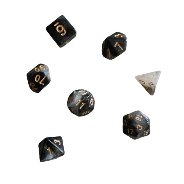 7 Piece Galaxy Acrylic RPG Dice Set