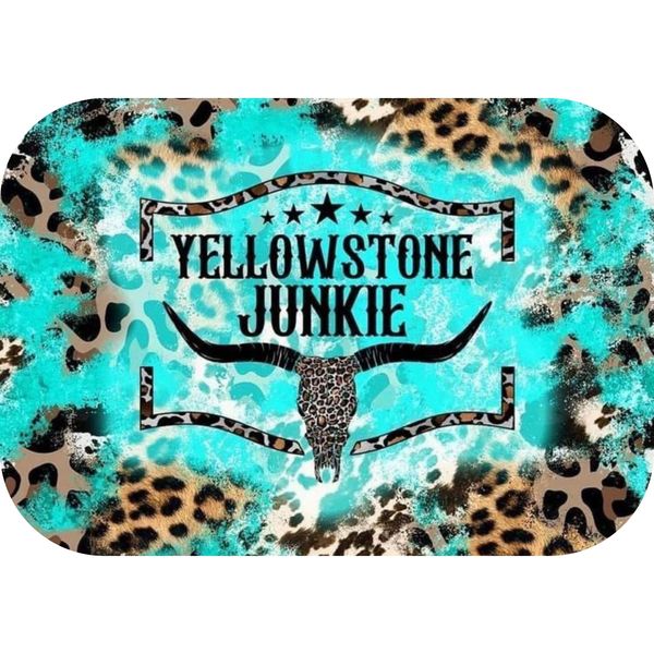 Turq Yellow Stone Printed Mouse Pad