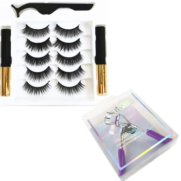 Magnetic Eyelashes - 5 Sets and Eyelash Curler
