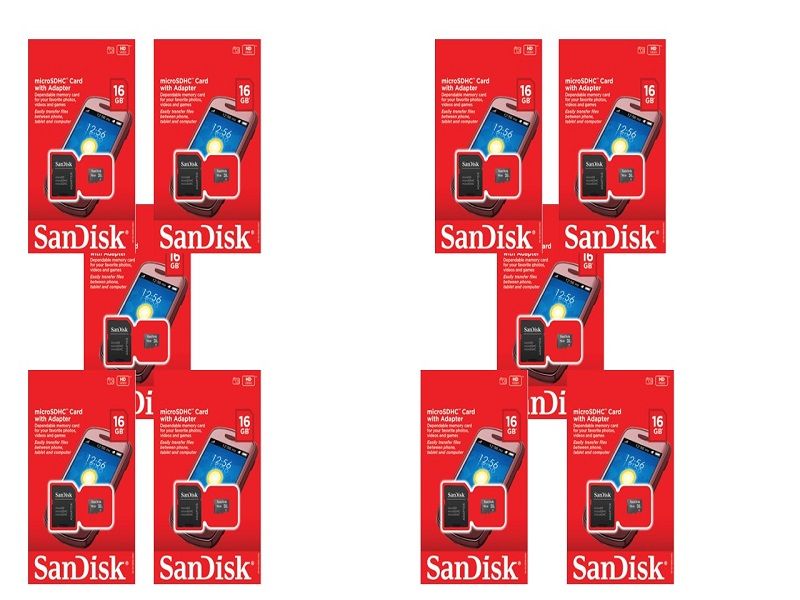 SanDisk 16GB Class 4 MicroSDHC Memory Card (Pack of 5)