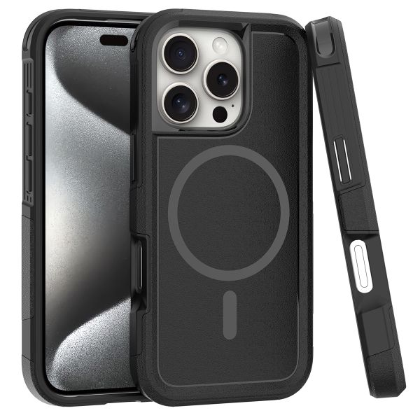 Magnetic Two-in-one Anti-fall Protective Cover Compatible with iPhone 16pro