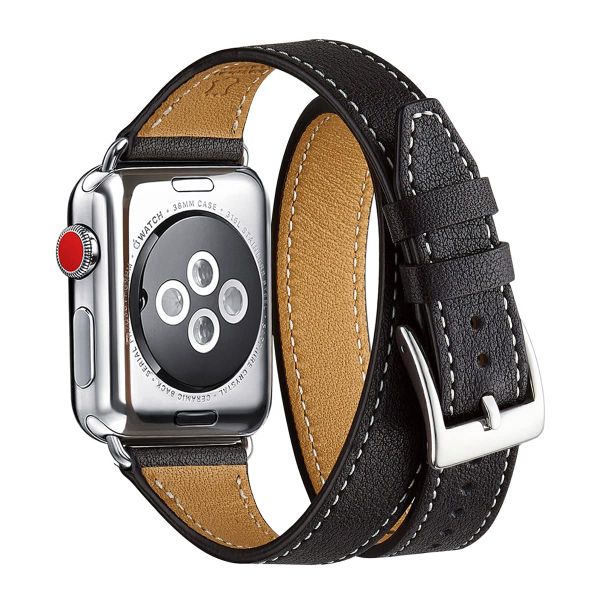 Premium Leather Compatible with Apple Watch Bands Series 10/9/8/SE/Ultra 49/46/45/44mm
