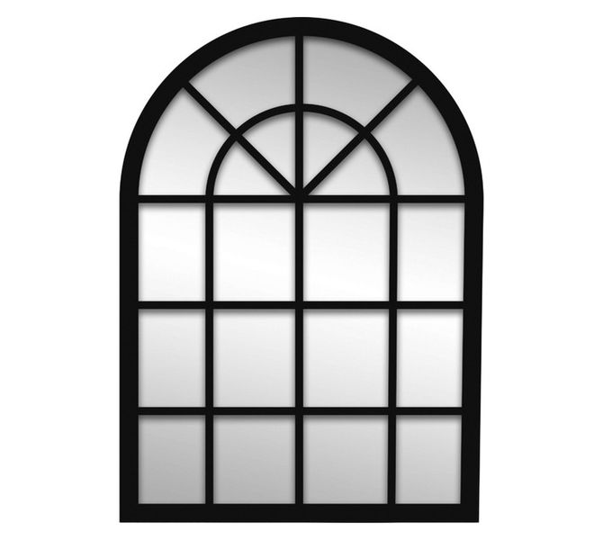 House Arch Mirror - Black (900 x 600mm)