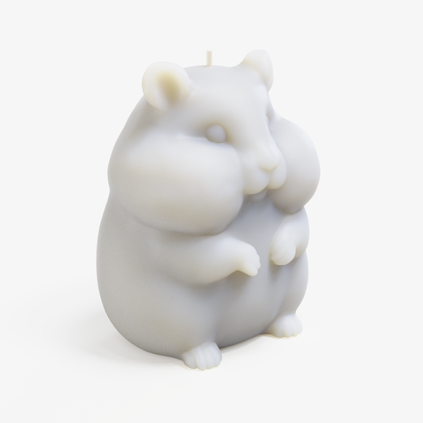 Chubby Cheeks Hamster Candle 14cm High