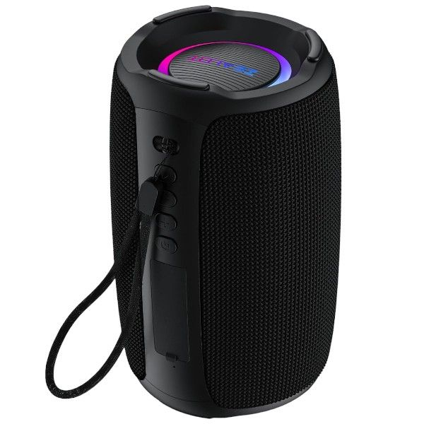 Zealot - S61 - IPX6 Waterproof Super Bass Speaker With LED Lighting - Black
