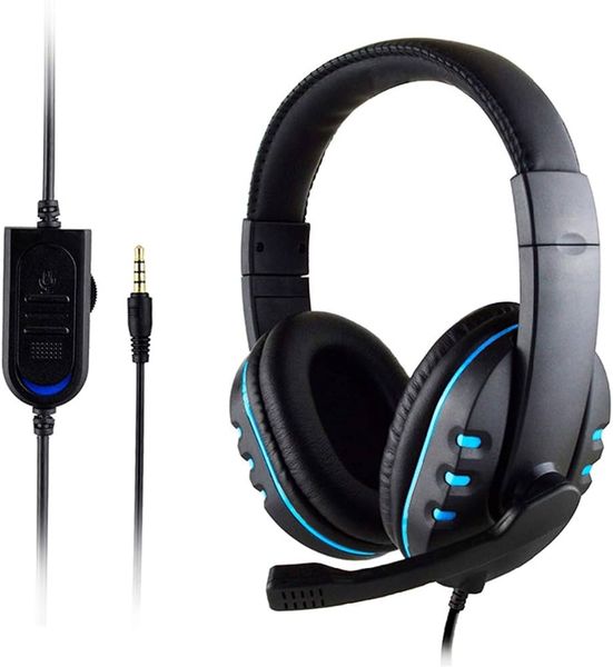 Puning Gaming Headset for PC &amp; PS3 / PS4 with Mic &amp; Remote - Blue