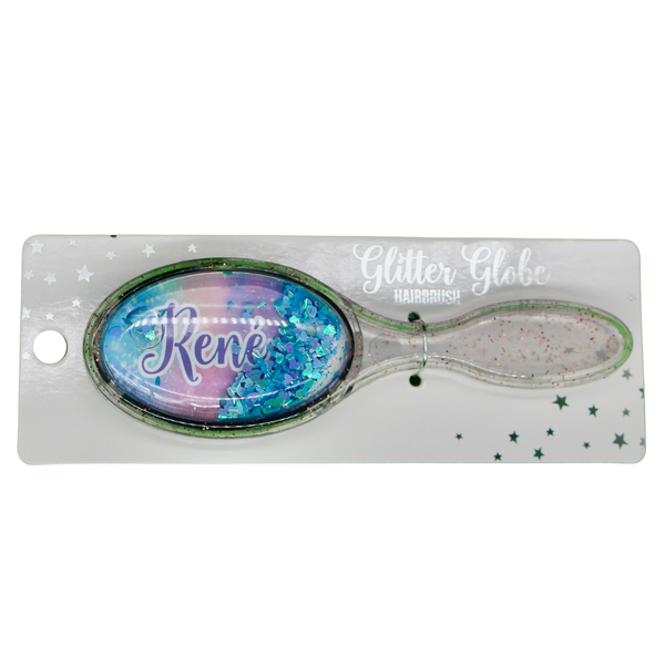 Glitter Globe Name Hairbrush - René