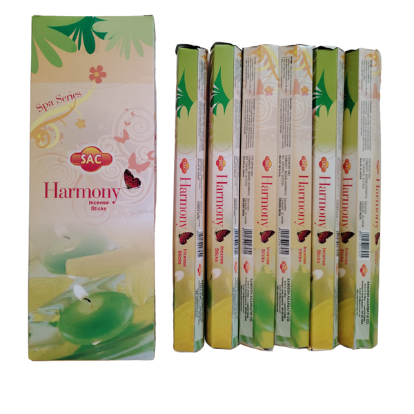 SAC Spa Series Harmony Incense Sticks (6 Packs of 20 Sticks Each)