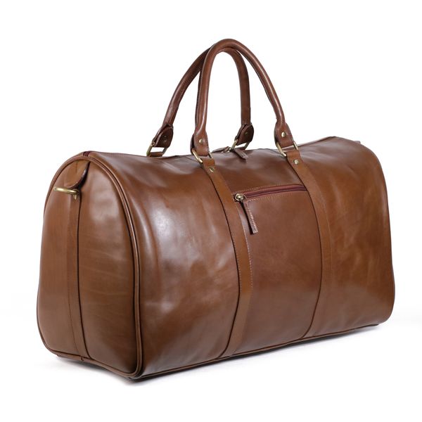 NUVO - Cody Genuine Leather Duffle Bag In Tan