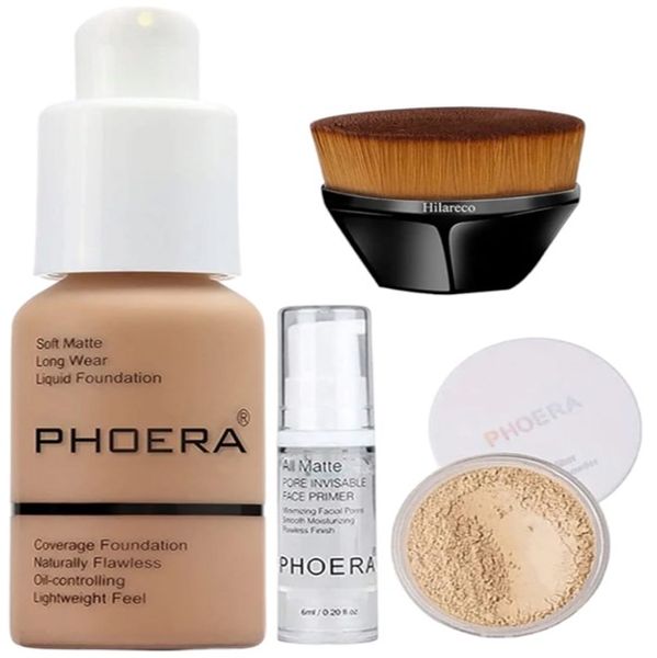 Phoera Soft Matte Full Coverage Liquid Foundation - Nude, BB, Sml Primer &amp;