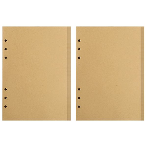 A5 Journal Refill Inserts x2 - 100 Pages Each Blank/Lined Brown/White