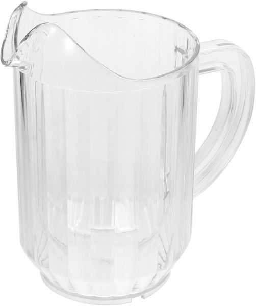 Plastic Water Pitcher with Handle and Spill-resistant Spout, 2-liter Cold