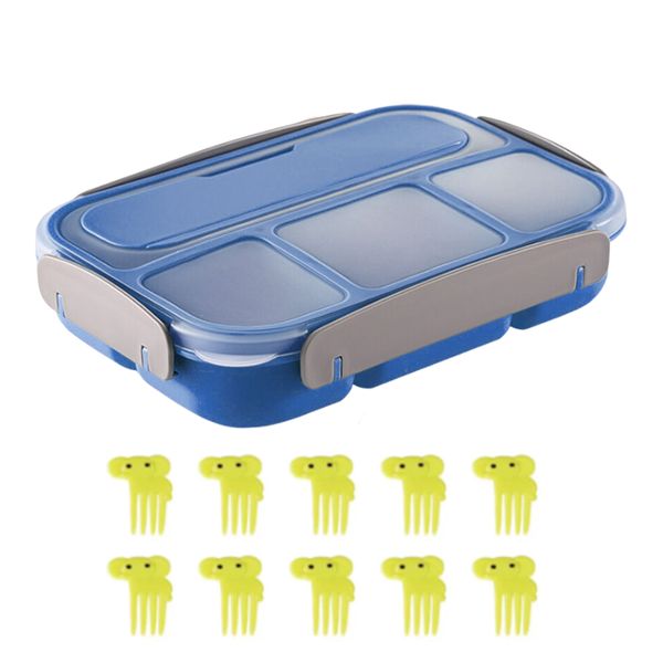 Lunch Box Portable Leakproof Food Carrier Meal Box Bento Container &amp; Forks
