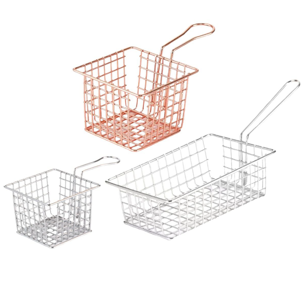3 Pieces Stainless Steel Multifunction Frying &amp; Serving Baskets