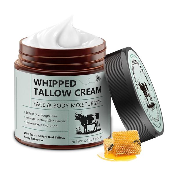 Organic Beef Tallow,Grass Fed Beef Tallow,Tallow and Honey Balm Moisturizer