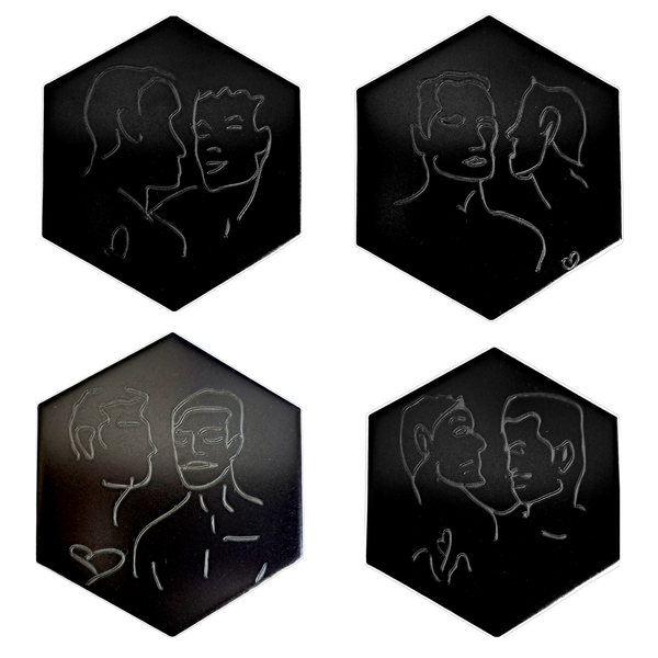 Nephibri Arts Coaster Set Of 4 - Visage Vignettes