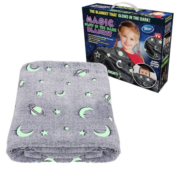 Glow in The Dark Blanket -Grey