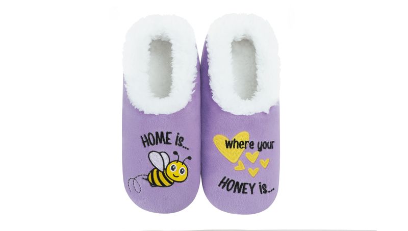 Snoozies! Ladies Home Is Where Fleece Slippers