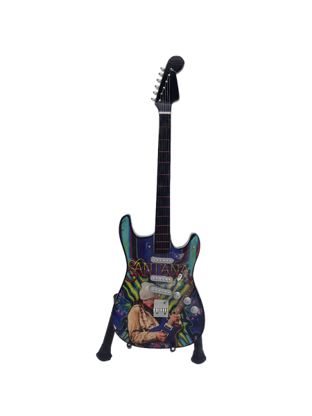 Mini Wooden Guitar Ornament - Santana - 24 x 7cm