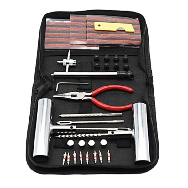 Universal Tire Repair Kit - 46-Piece Puncture Fix Set