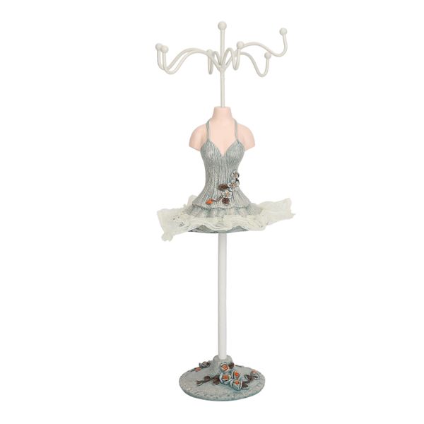 Green Resin Jewelry Organizer Stand - Earrings &amp; Necklace Display