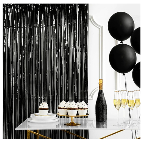 Foil Fringe Curtains Party Decorations, Tinsel Curtain 1 Pack