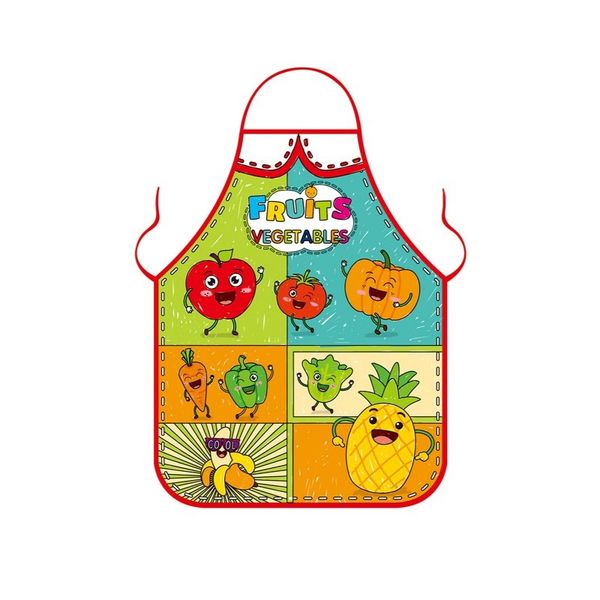 Kids Reusable DIY Fruit &amp; Vegetable Design Creative Artistic Drawing Apron