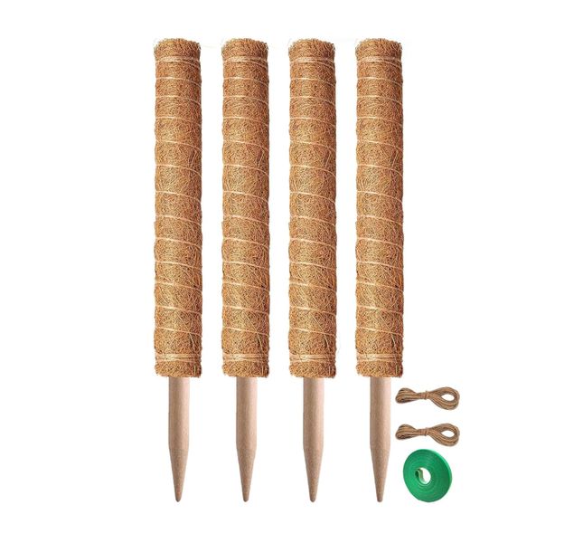 Stackable Moss Pole Brown Coconut Coir Plant Stakes for Climbing Plants