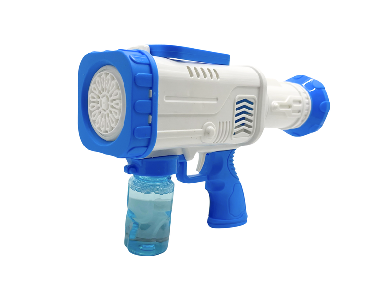 Happy Rocket Boom Electric Bubble Gun Toy - Blue