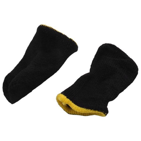 Carbon Fiber Finger Sleeves For PUBG Games Black &amp; Yellow(16 Pcs)