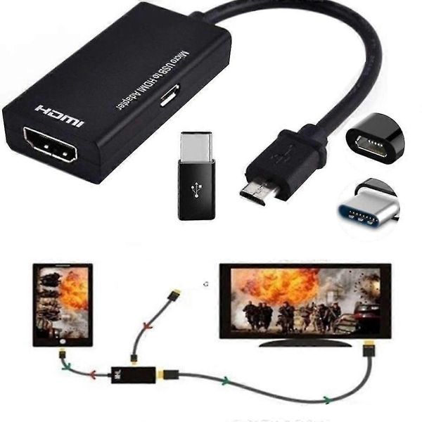 Micro Usb To Hdmi 1080p Hd Tv Cable Adapters For Android Phone S2 I9300 S4 I9500 Note2 N7100
