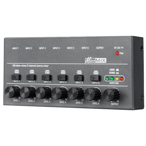 Audio Mixer Ktv Karaoke 6 Channel Professional Stereo Sound Mixer