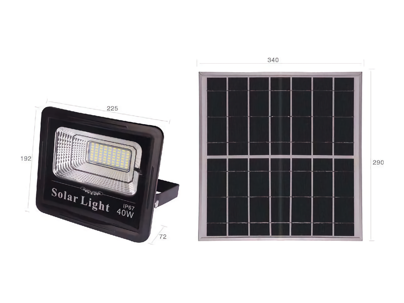 40W Solar flood Light &amp; remote