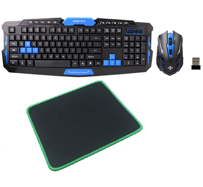 Wireless HK8100 Keyboard Mouse Set with Mouse Pad