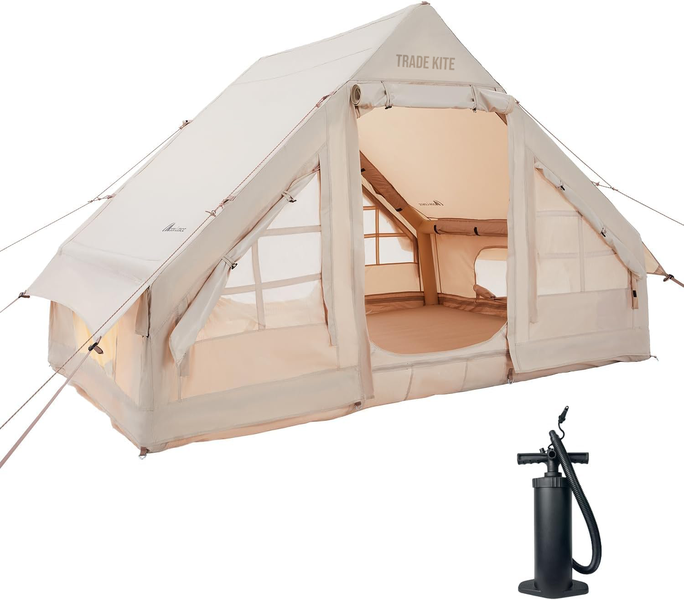 Trade Kite Inflatable Camping Tent for 4-6 People | Waterproof with Pump