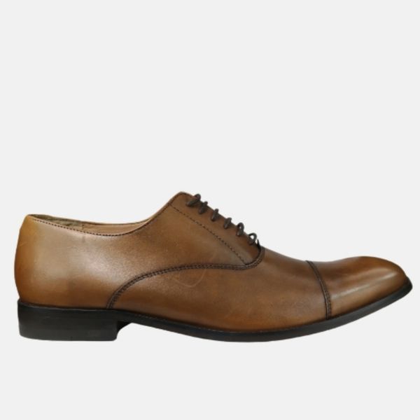 Hush Puppies Wakely Dark Tan Leather Formal Shoe